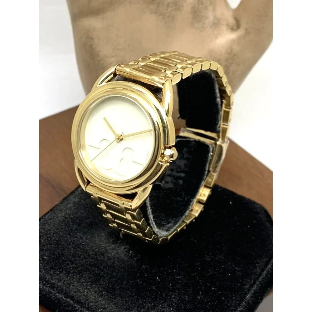 Tory Burch Women's Watch TBW7220 Miller Quartz Cream Dial Gold Stainless Steel